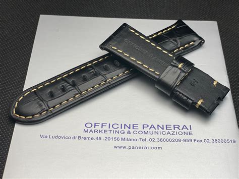 panerai alligator strap 24mm|Panerai Black Alligator Strap 24/22 .